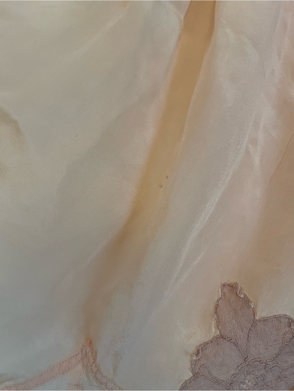 Silky Peach Lace Trim Women's Tap Pants French Knickers 1930s Bridal Trousseau S - Picture 5 of 13